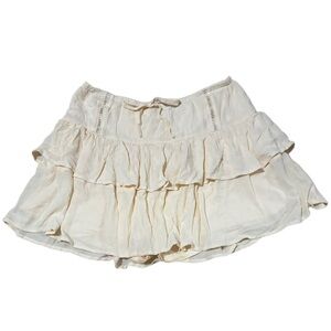Love Tree Satin Cream Skirt